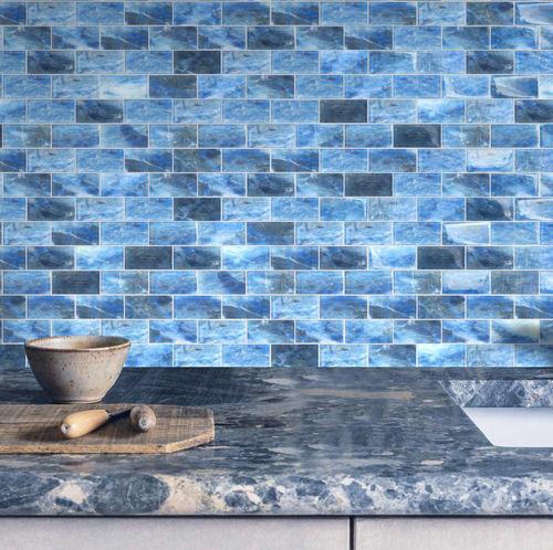 Glass mosaic tile - CRYSTAL SERIES - TESSERE - high-gloss / indoor / bathroom