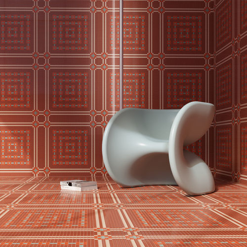 Marble mosaic tile - PANELS ROSSO  - TESSERE - lava / natural stone / recycled glass