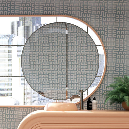 Lava mosaic tile - PIPS CIELO - TESSERE - natural stone / recycled glass / high-gloss