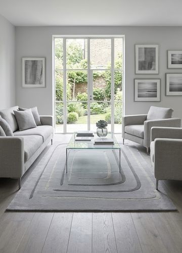 Contemporary rug - STRATA - Softicated - tufted / Tencel® / wool