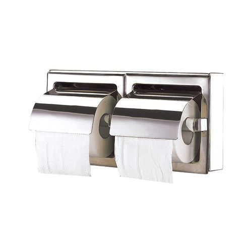 Wall-mounted toilet paper dispenser - AE series - Fanda Hygiene Co., Ltd - recessed / stainless steel / double roll