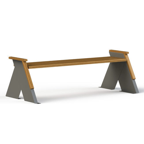Contemporary public bench - GB14 - GOTINSHTAIN EOOD - wooden / metal / without backrest