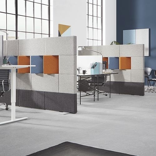 Partition wall acoustic panel - DIVI put.on® - ropimex - free-standing / aluminum / polyester