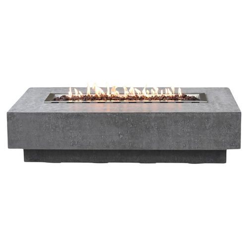Gas fire pit - HAMPTON - ELEMENTI - composite / concrete / cement