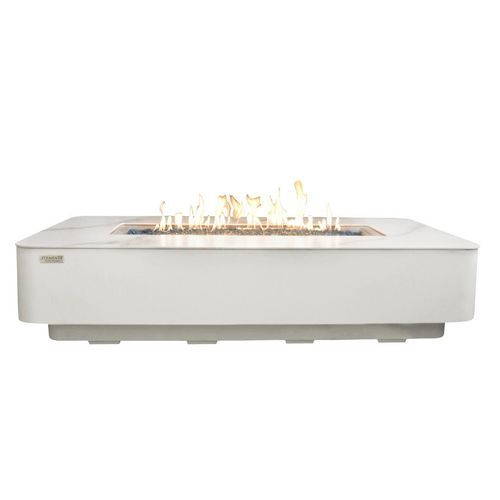 Gas fire pit - ATHENS - ELEMENTI - concrete / composite / glass
