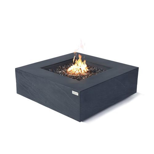 Gas fire pit - ELEMENTI PLUS - RORAIMA - ELEMENTI - composite / concrete / tempered glass