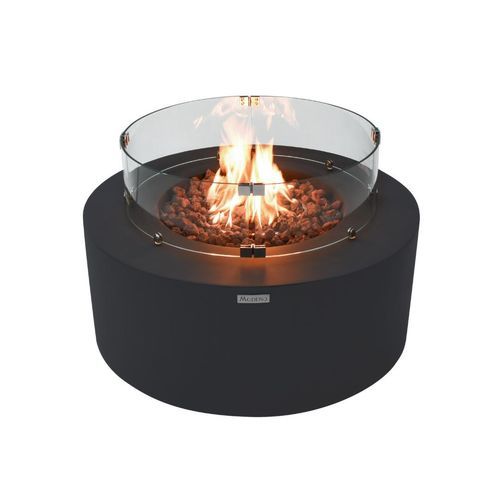 Gas fire pit - MODENO - VENICE - ELEMENTI - concrete / cement-glass composite / square