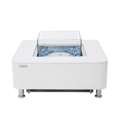 Electric fire pit - AEGEAN - ELEMENTI - bioethanol / stainless steel / ceramic