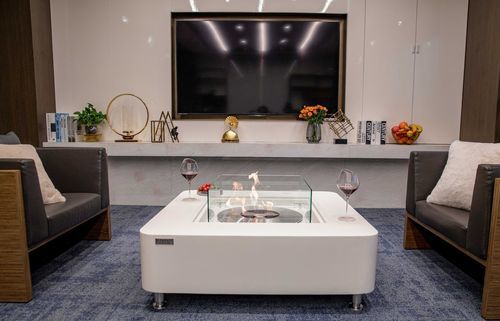 Bioethanol fire pit - Perth - ELEMENTI - stainless steel / ceramic / fiber-reinforced concrete