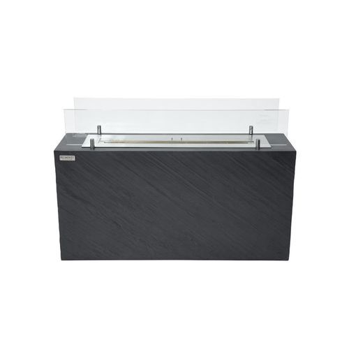 Glass bioethanol burner - FUSSEN - ELEMENTI - stainless steel / rectangular / concrete