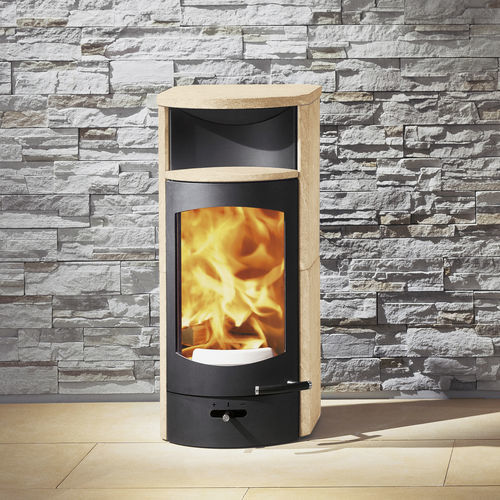Wood heating stove - Flok 2.0 - AUSTROFLAMM - 4 kW / free-standing / contemporary