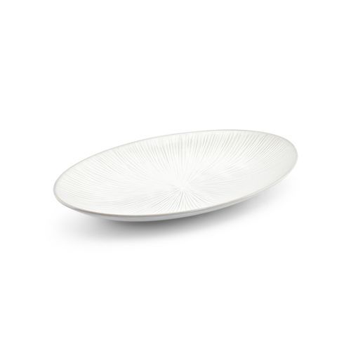 Serving plate - Halo cloud : 605098 - Fine2Dine - oval / porcelain / striped