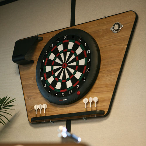 Dartboard - effet ch&ecirc;ne - STELLA BABY-FOOT & BILLARDS