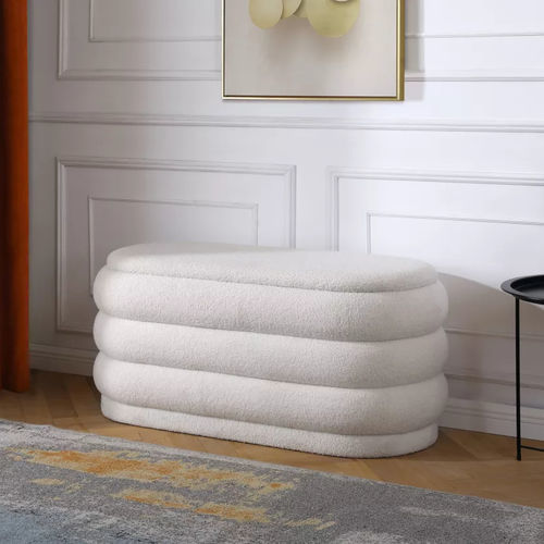 High upholstered bench - SINI - TRUST MOBILIER - contemporary / fabric / upholstered