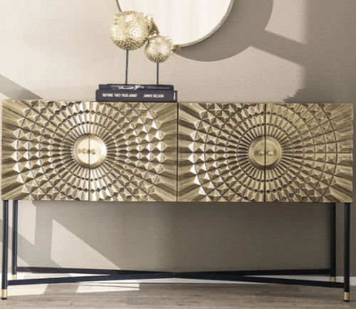 Contemporary sideboard - NOA 4 - TRUST MOBILIER - wooden / metal / with swing doors