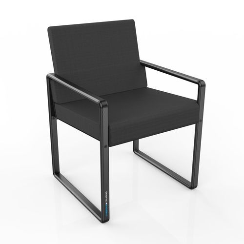 Contemporary armchair - CATALINA - Carbon Cruising - fabric / carbon fiber / custom