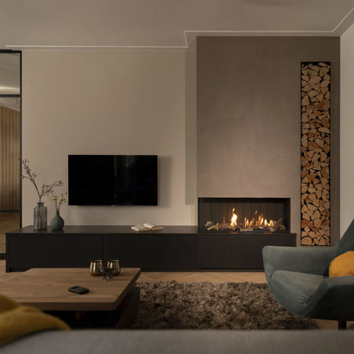 Gas fireplace - Trimline 100  - Trimline Fires - wall-mounted / corner / 2-sided