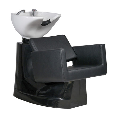 Synthetic leather shampoo chair - Knot - WEELKO BARCELONA - ceramic / 1-person