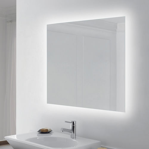 Wall-mounted bathroom mirror - 5150720 - Emuca SA - contemporary / rectangular / aluminum