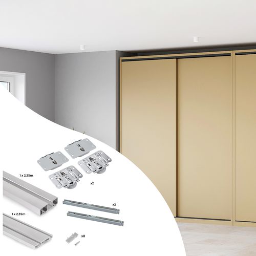 Aluminum sliding system - 6213562 - Emuca SA - door / home
