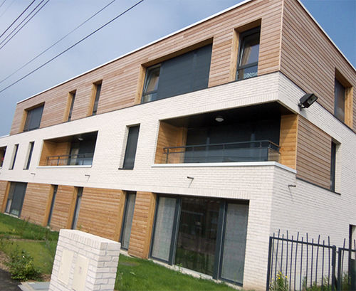 Glass panel balcony - Groupe Lorillard - extruded aluminum