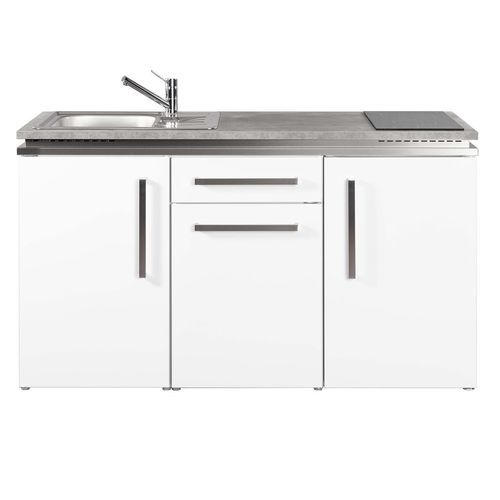 Small kitchenette - MD 150 - Stengel Steel Concept GmbH - oak / slate / stainless steel