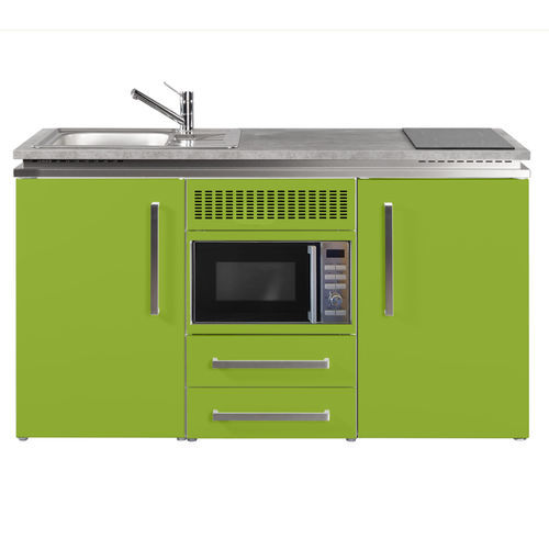 Small kitchenette - MDM 150 - Stengel Steel Concept GmbH - oak / slate / concrete
