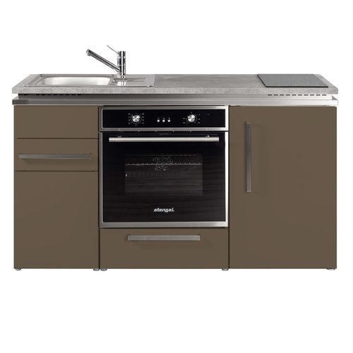 Small kitchenette - MDB 150 - Stengel Steel Concept GmbH - oak / slate / stainless steel
