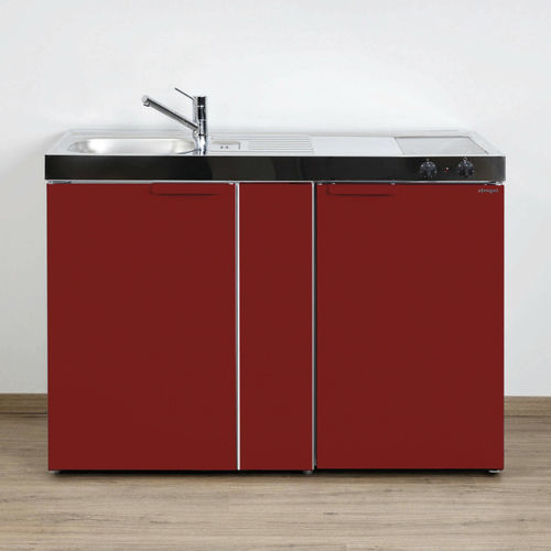 Small kitchenette - MK 120 - Stengel Steel Concept GmbH - metal / with cooktop / with swing doors