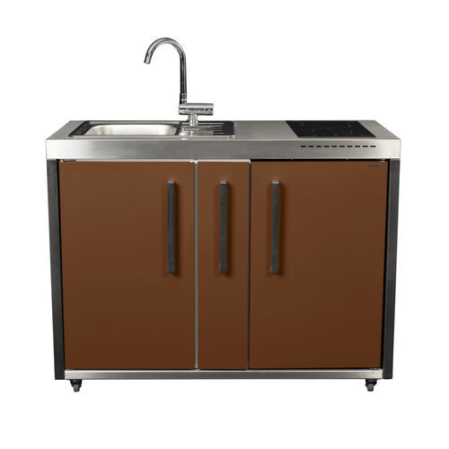 Small kitchenette - MO 120 A - Stengel Steel Concept GmbH - stainless steel / with handle / mobile