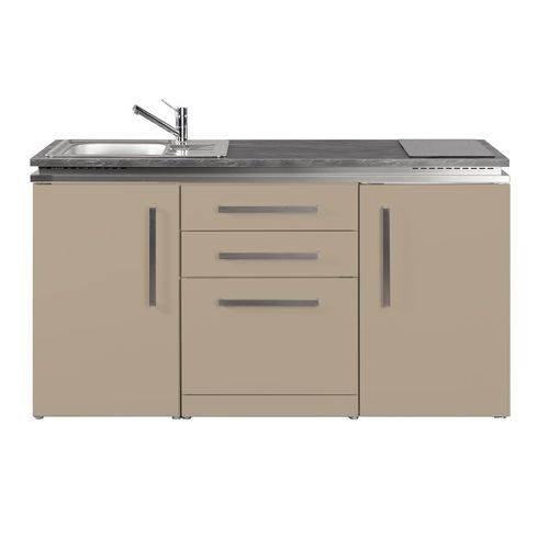 Small kitchenette - MDGS 160 - Stengel Steel Concept GmbH - oak / slate / concrete