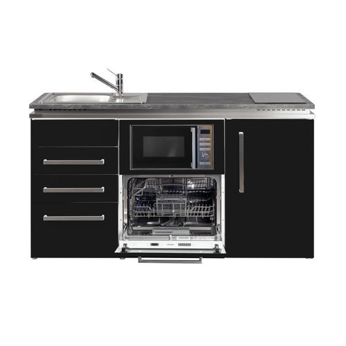 Small kitchenette - MDGSMS3 160 - Stengel Steel Concept GmbH - stainless steel / with cooktop / with handle