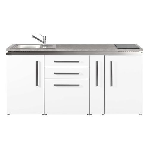 Small kitchenette - MD 180 A - Stengel Steel Concept GmbH - oak / slate / stainless steel