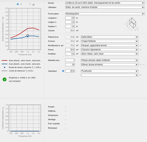 Calculation software - calculateur - TECSOUND SARL - acoustic simulation / for partition wall / for joinery