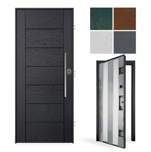 Entry door - Ghost Helios - GRUPPO PRIMAVERA SRL - galvanised steel / fiberglass / melamine