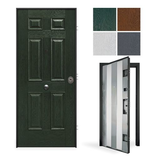 Entry door - Ghost Urano  - GRUPPO PRIMAVERA SRL - galvanised steel / fiberglass / melamine