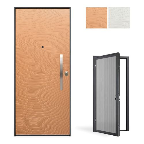 Entry door - Evolution Dune - GRUPPO PRIMAVERA SRL - aluminum / galvanised steel / melamine