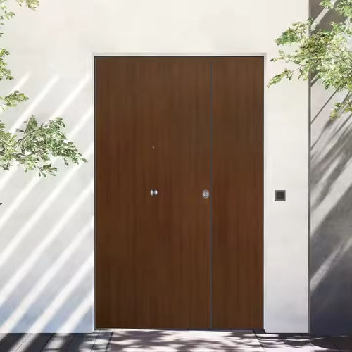 Armored door - GRUPPO PRIMAVERA SRL - interior / walnut / swing