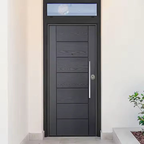 Entry door - E-lite Helios - GRUPPO PRIMAVERA SRL - galvanised steel / fiberglass / melamine