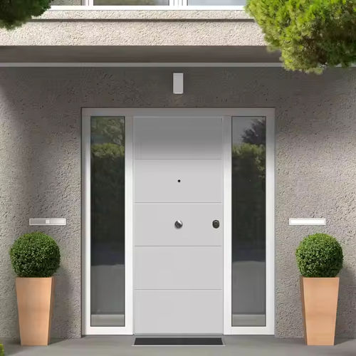 Entry door - E-lite Penta - GRUPPO PRIMAVERA SRL - aluminum / galvanised steel / melamine
