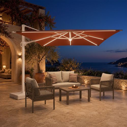 Square parasol - AURIGA - Maanta - tiltable mast / side post / cantilever