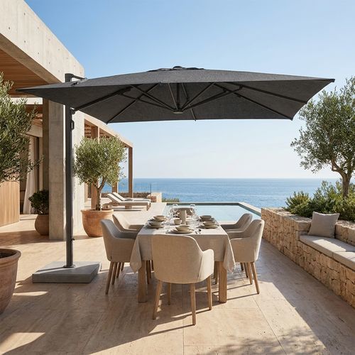 Square parasol - CYGNUS - Maanta - cantilever / side post / aluminum