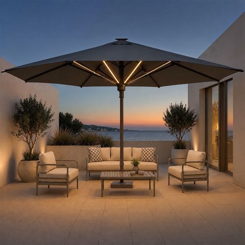 Square parasol - HYDRUS - Maanta - octagonal / telescopic / mast-centered