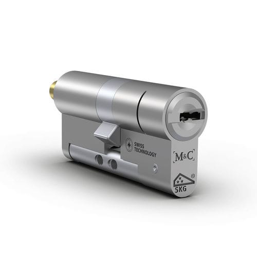 Security cylinder lock - GERDA SLR  - Tedee - key / silver finish