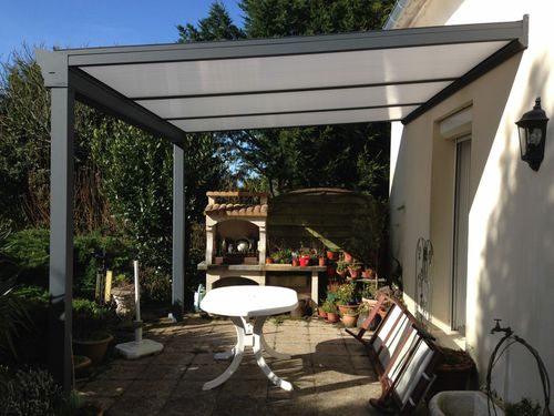 Entrance canopy - ALU-GLASS - for patio / aluminum / glass