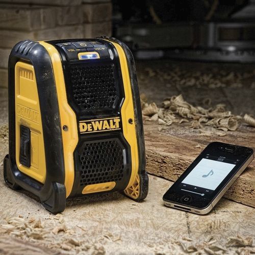 Bluetooth speaker - DCR006-XJ - DEWALT - wireless / with rechargeable battery / commercial
