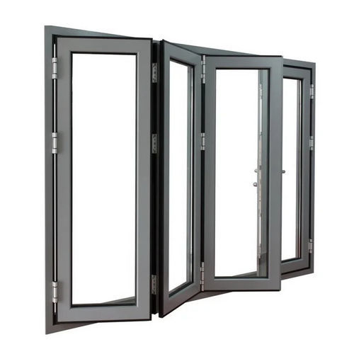 Folding patio door - INWEST - PROFIL - aluminum frame / commercial / for public building