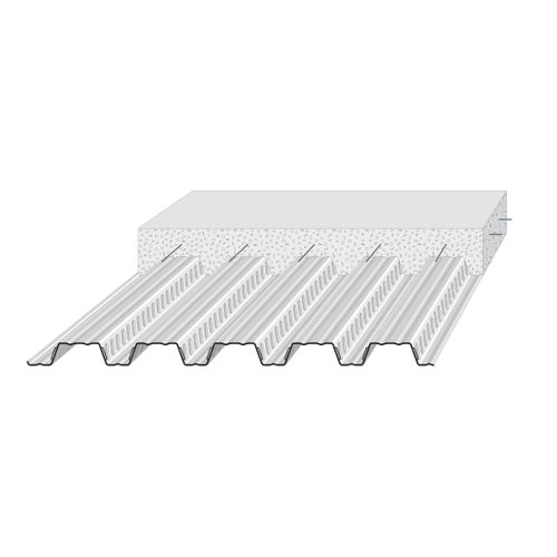 Composite structural floor - Profilcoffre 5.207.58 - PROFIL C - galvanised steel / for parking lot