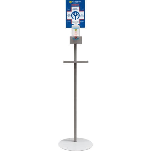 Sanitizer stand - POR25 - PORTIX - Eco Service Srl - with glove dispenser / manual / steel