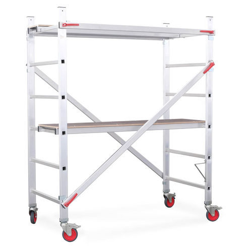 Aluminum scaffolding - ONE PLUS - JORMAX INDUSTRIA LDA - on casters / low-level